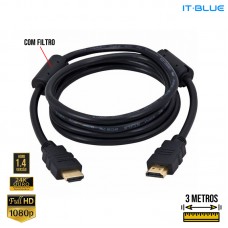 Cabo HDMI 3m com Filtro LE-6613 It Blue